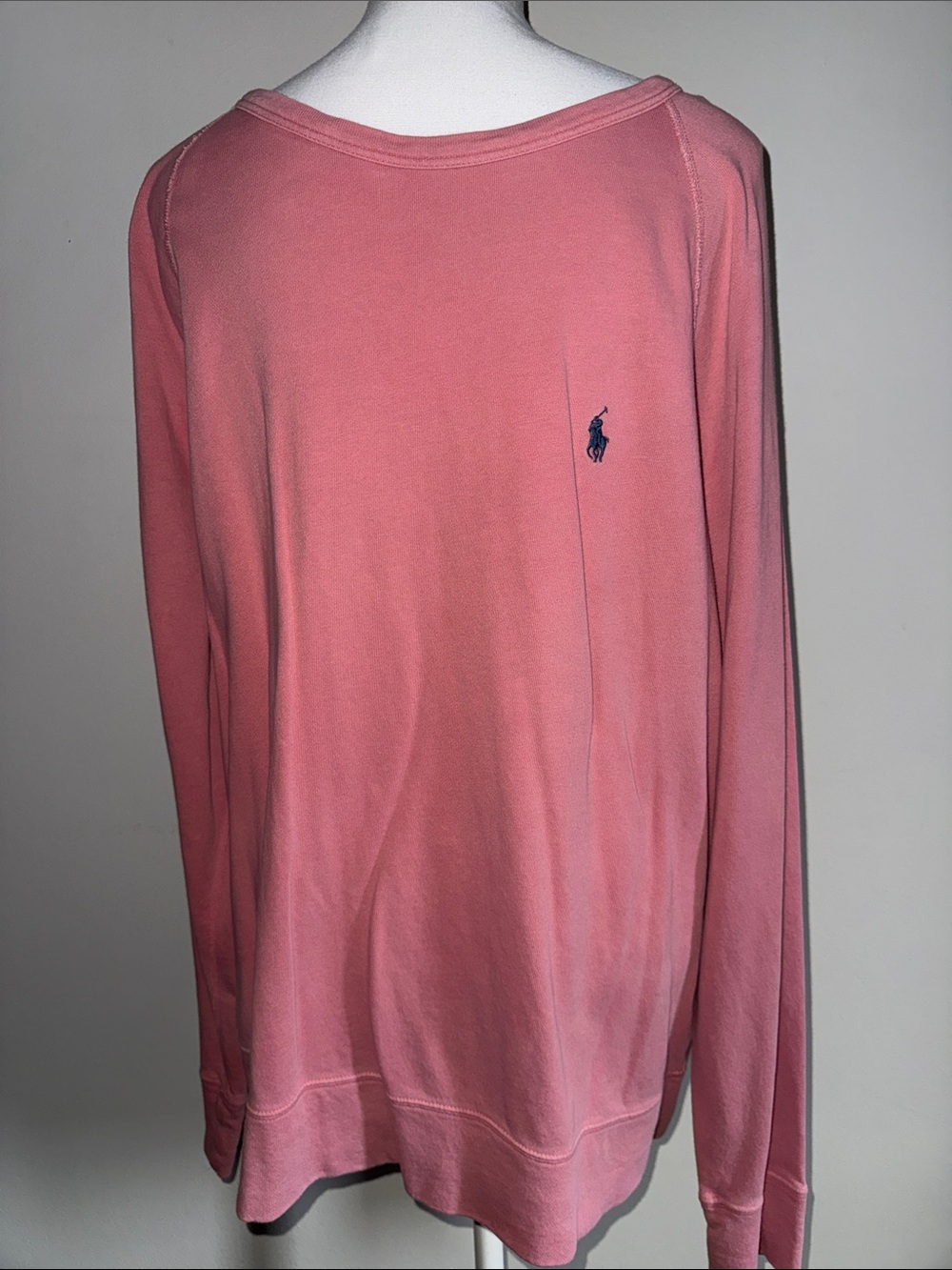POLO Ralph Lauren Men’s XL Washed Red Coral Long Sleeve Sweatshirt